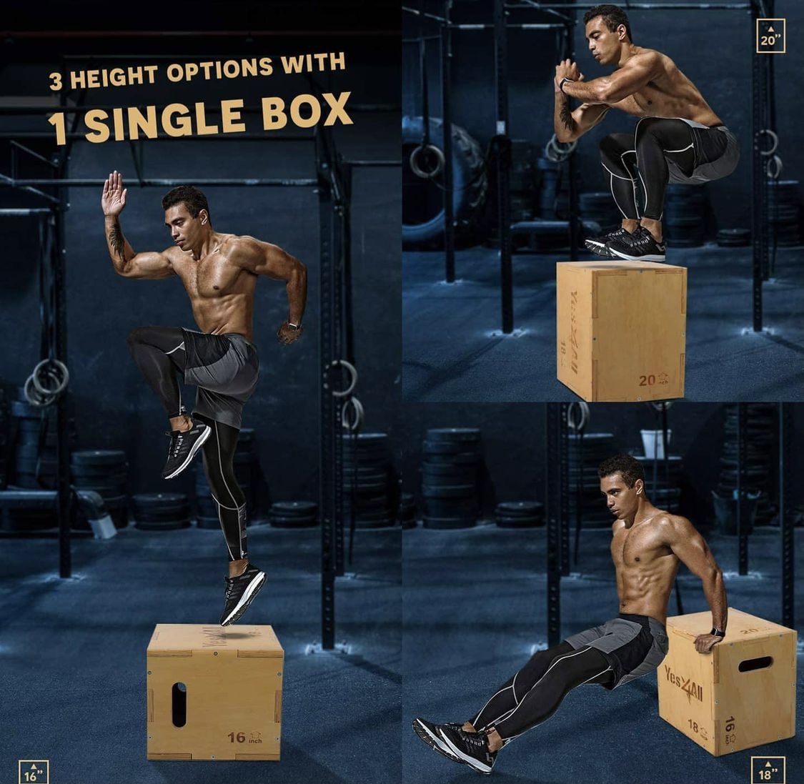 Wooden plyometric box